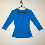 Nike Women's 3/4 Quarter Sleeve Dri Fit Active Top - Size S - Pre-owned - BNGWBP