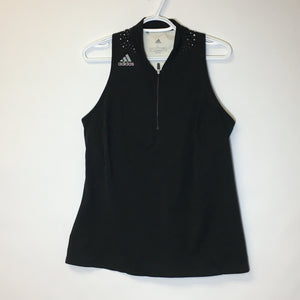 Adidas Woman's Sleeveless 1/4 Zip Golf Shirt w/Built In Bra - Size Large - Pre-Owned - 29XJ81