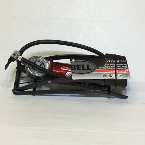 Bell Zephyr Foot Pump With Gauge - Pre-Owned - 7ZAA2B