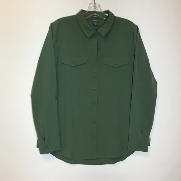 Eddie Bauer Womens Long Sleeve Classic Fit Travel Shirt - Size Medium - Pre-Owned - K4B1LF