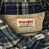Wrangler Mens Lined Button Up Long Sleeve Flannel Shirt - Size Medium - Pre-Owned - KQAALB