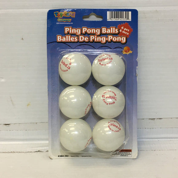 Toyland Table Tennis Balls - Set of 6 - Pre-owned - PQEVL4