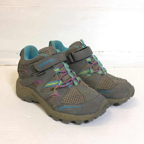 Merrell Kids Hilltop Mid Quick-CL Waterproof Hiking Shoes - Size 13M - Pre-Owned - X4JCA4