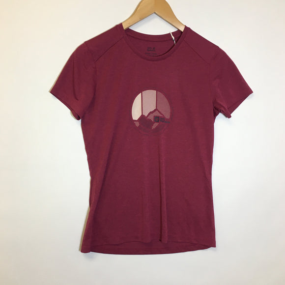 Jack Wolfskin Womens Crosstrail Graphic T-Shirt - Size Small - Pre-Owned - Z7F4GG